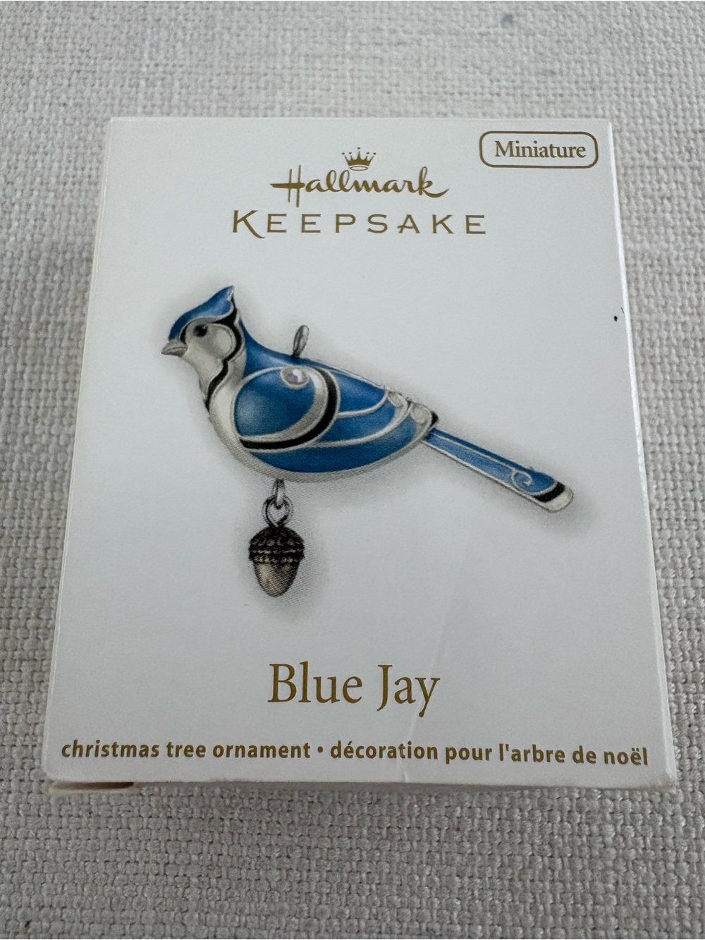 Hallmark 2012 Miniature Blue Jay. New in box.